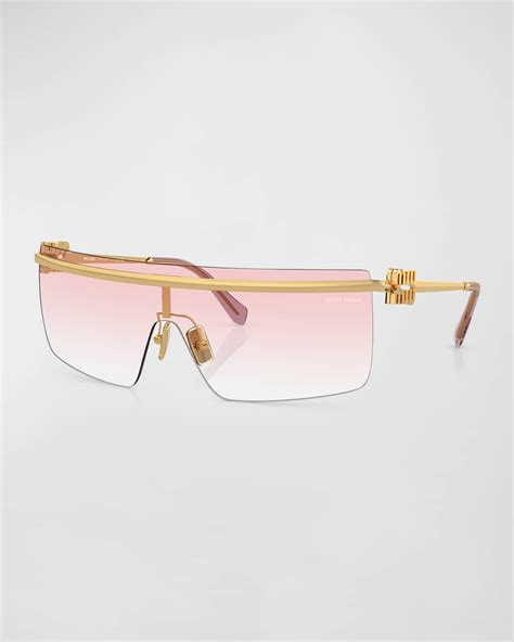 miu miu irregular shield sunglasses